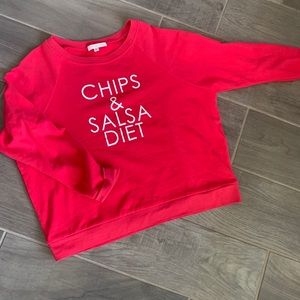 “Chips & Salsa Diet” Pink Sweatshirt